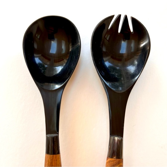 Salad Servers with Wooden Handles NWOT - Picture 4 of 7